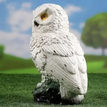 Садовая фигура из гипса «Сова полярная», 241515 см