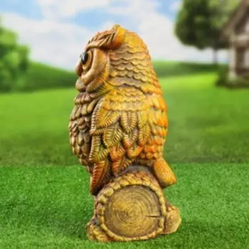 Садовая фигура "Совушка" серая, 18х18х35см