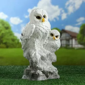Садовая фигура из гипса «Совы полярные», 361819 см
