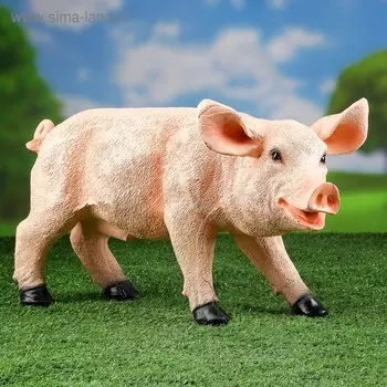 Садовая фигура из полистоуна «Свинка», 2444 см