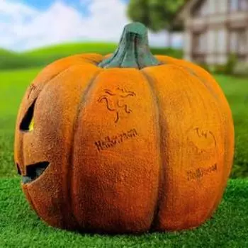 Садовая фигура "Тыква веселая" 31х31х31см