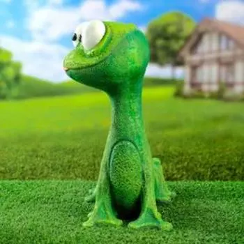 Садовая фигура "Ящерка Кузятница" 24х20х30см