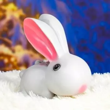 Садовая фигура "Зайка с цветами" серая 20х20х10см