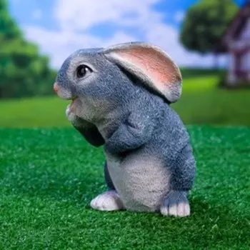 Фигура "Зайка серый" 16х11см