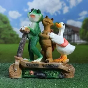 Садовая фигура из полистоуна «Зверюшки на самокате», 3010.528 см