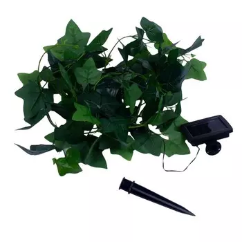 Садовая гирлянда на солнечной батарее «Плющ» Uniel, IP44, 2 м, теплый белый