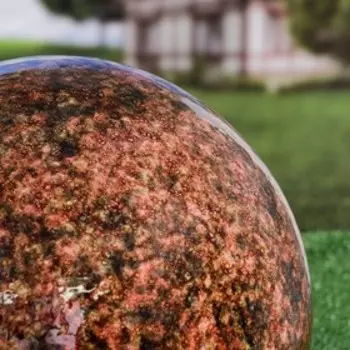 Садовый декор "Шар", серо-коричневый, 33 см