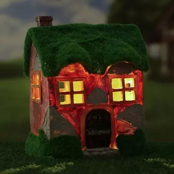 Садовый фонарь "Домик Хоббита" 16х10х22см