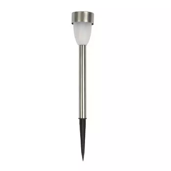 Садовый светильник на солнечной батарее «Металлический факел» Uniel, LED, IP44, 3 Лм, 365х55х55 мм, цвет металлик