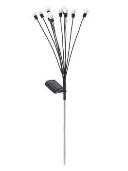 Садовый светильник «Шарики», уличный, на солнечной батарее, 68 см, 10 LED, свечение тёплое белое