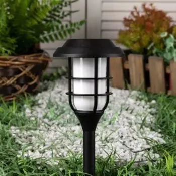 Садовый светильник «Старт» на солнечной батарее «Факел», 11 42 11 см, эффект пламени