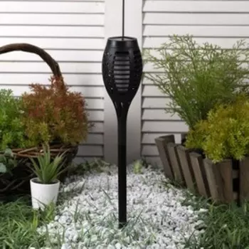 Садовый светильник Uniel на солнечной батарее «Факел», 7.5 48 7.5 см, эффект пламени