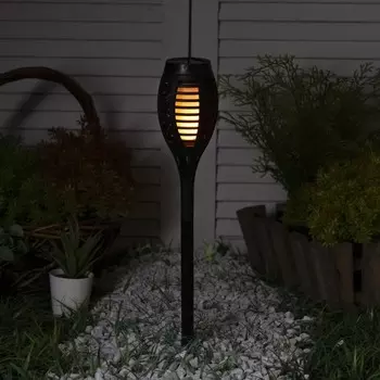 Садовый светильник Uniel на солнечной батарее «Факел», 7.5 48 7.5 см, эффект пламени