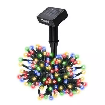 Садовый светодиодный светильник ФАZА, SLR-G01-100M, гирлянда 100LED, с колышком, солнечная батарея