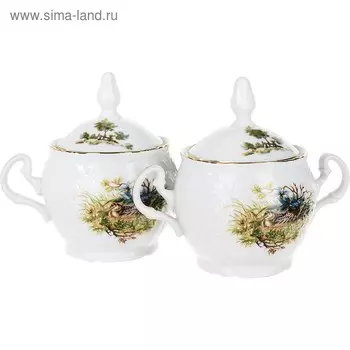 Сахарница Bernadotte, декор «Охотничьи сюжеты»