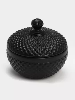 Сахарница Доляна Chess. King, 150 мл, 98.5 см, стекло, черная