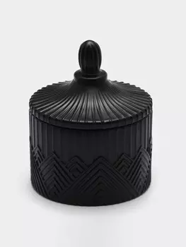 Сахарница Доляна Chess. King, 400 мл, 10.513.7 см, стекло, чёрная