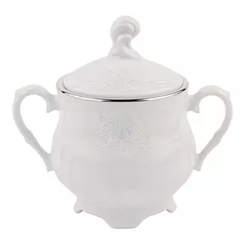 Сахарница Cmielow Rococo «Узор платина», 250 мл