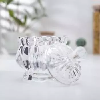 Сахарница Доляна «Галерея», 150 мл, 8.510.5 см, с крышкой, стекло