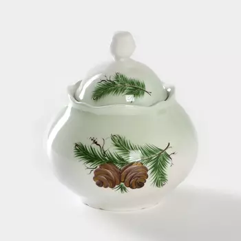 Сахарница фарфоровая «Кедровая ветка»