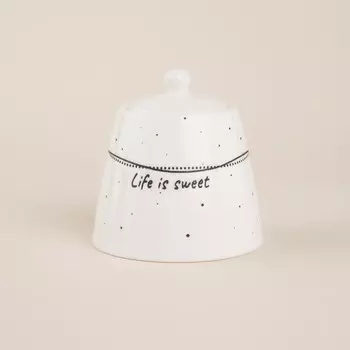 Сахарница SL Home «Милый дом», 180 мл, 97 см, фарфор, белая