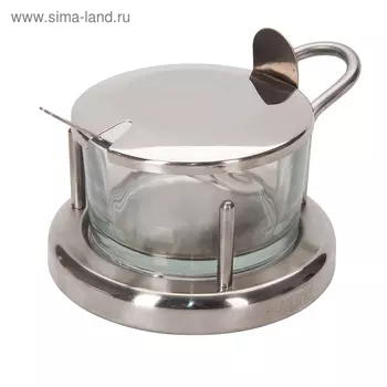 Сахарница со стеклянной вставкой Regent inox Desco