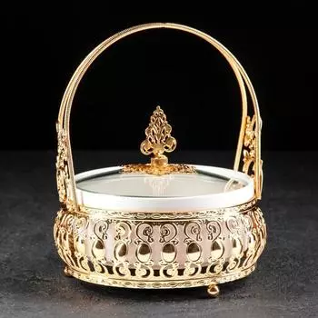 Сахарница «Лотос», 181721, цвет металла золотой