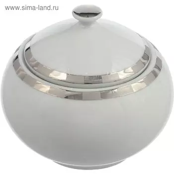Сахарница Opal, декор «Платиновые пластинки», 350 мл