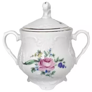 Сахарница Rococo «Мейсенский букет, отводка золото», 200 мл