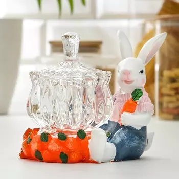 Сахарница «Зайка», 150 мл, 15×12×13 см, цвет МИКС