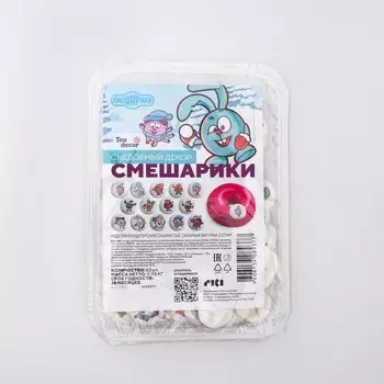 Сахарные фигурки медальоны СМЕШАРИКИ зима 63шт