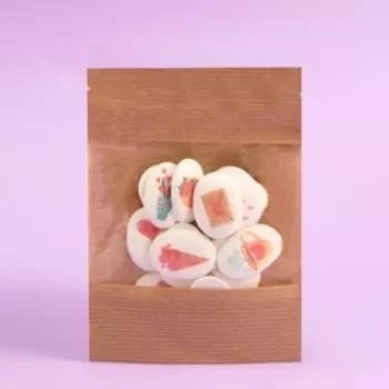 Сахарные фигуры медальоны «Любовь», 35 х 25 мм,15 шт, 34 г