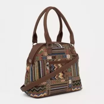 Сумка-мешок на молнии, цвет коричневый