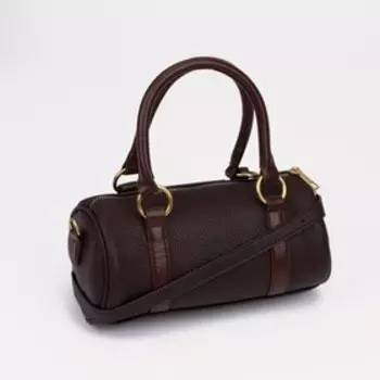 Сумка-саквояж на молнии, цвет тёмно-коричневый