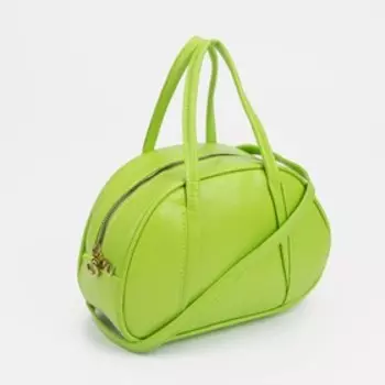 Сумка-саквояж на молнии, цвет зеленый