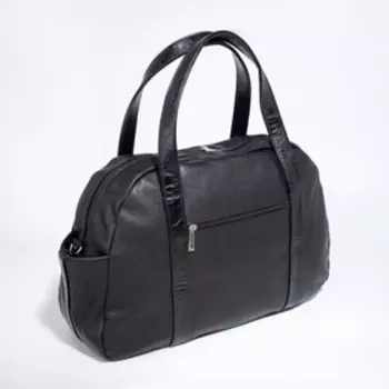 Сумка-саквояж на молнии, 4 наружных кармана, регулируемый ремень, цвет чёрный