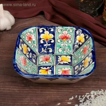 Салатница Риштанская Керамика «Цветы», 144.5 см, МИКС