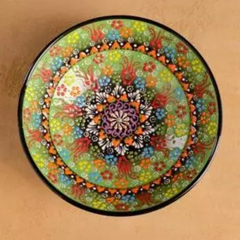 Салатник 21,5см "Рельеф зеленый"