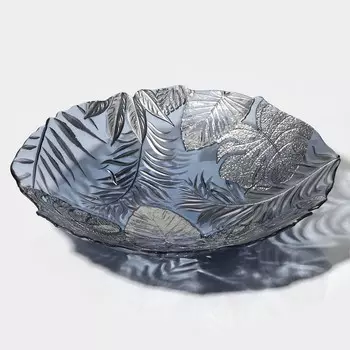 Салатник «Арабис», 2.3 л, d=33 см, стекло, голубой