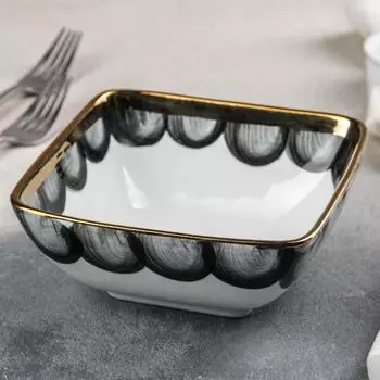 Салатник керамический Black style,15×15 см