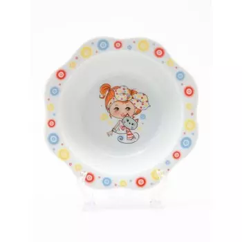 Салатник Cmielow Rococo «Девочка с котиком», d=15 см