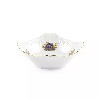 Салатник Cmielow Rococo «Охота, отводка золото», длина 24 см