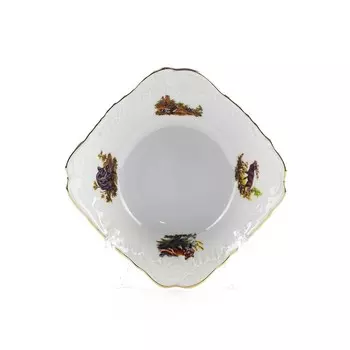 Салатник Cmielow Rococo «Охота, отводка золото», длина 27 см