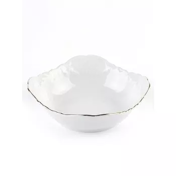 Салатник Cmielow Rococo «Отводка платина», длина 17 см