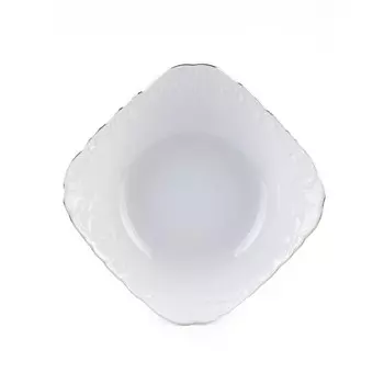 Салатник Cmielow Rococo «Отводка платина», длина 27 см