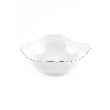 Салатник Cmielow Rococo «Узор платина», длина 14 см