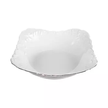 Салатник Cmielow Rococo «Узор платина», длина 24 см