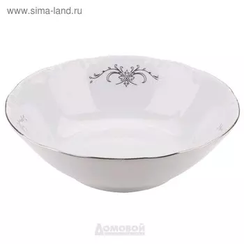 Салатник Constance, декор «Серый орнамент, отводка платина», 13 см