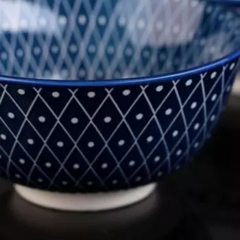 Салатник керамический Доляна «Бодом», 340 мл, d=12 см, цвет синий