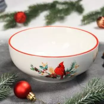 Салатник Доляна «Красный кардинал», 580 мл, 15×6 см